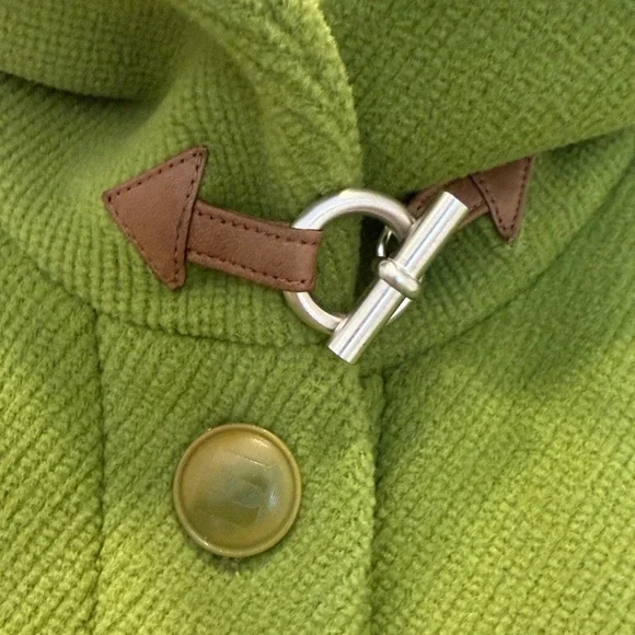 Authentic Hermes Vintage Green Wool Coat - Picture 5 of 9